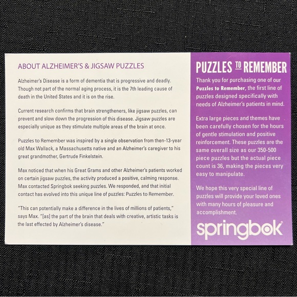 Springbok “Board Games” 36 Piece Puzzles to Remember - Picture 4 of 8